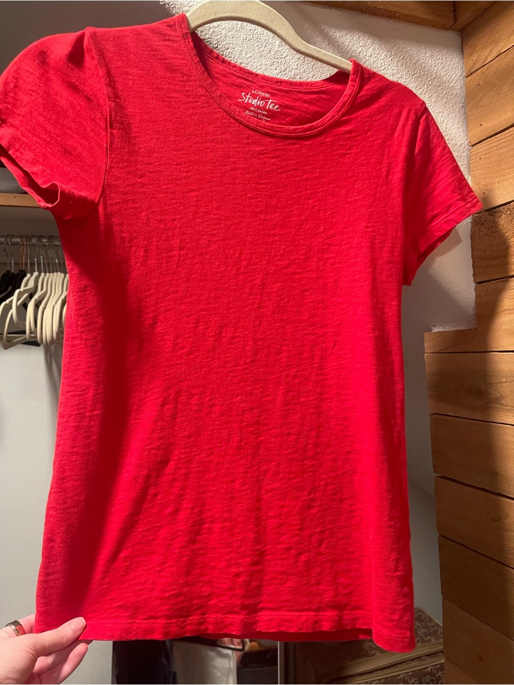 J. Crew Bright Red Short Sleeve Tee
